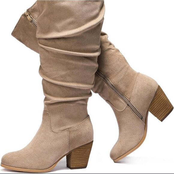 NIB XOXO Tan slouchy boots - Picture 1 of 10